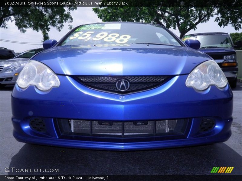 Arctic Blue Pearl / Ebony Black 2002 Acura RSX Type S Sports Coupe