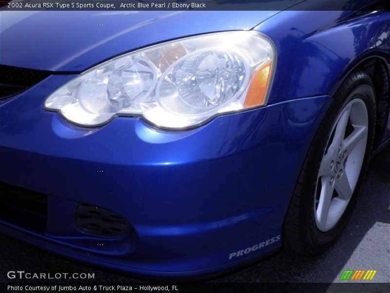 Arctic Blue Pearl / Ebony Black 2002 Acura RSX Type S Sports Coupe
