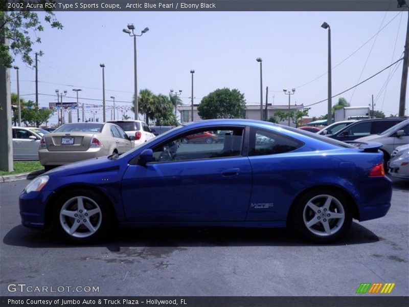 Arctic Blue Pearl / Ebony Black 2002 Acura RSX Type S Sports Coupe