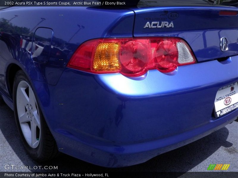 Arctic Blue Pearl / Ebony Black 2002 Acura RSX Type S Sports Coupe