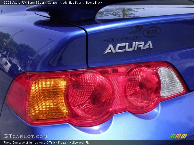 Arctic Blue Pearl / Ebony Black 2002 Acura RSX Type S Sports Coupe
