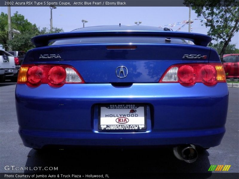 Arctic Blue Pearl / Ebony Black 2002 Acura RSX Type S Sports Coupe