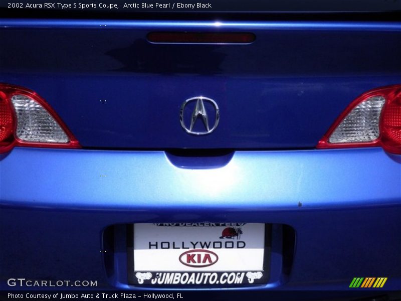 Arctic Blue Pearl / Ebony Black 2002 Acura RSX Type S Sports Coupe