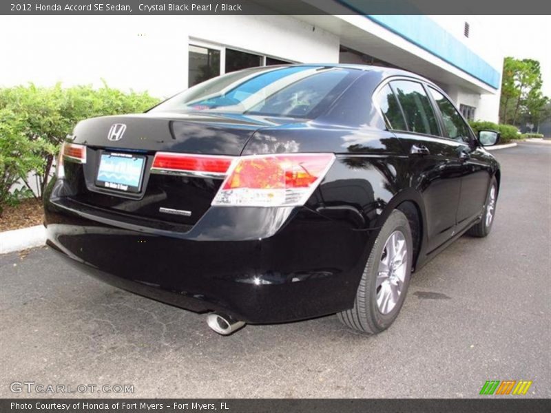 Crystal Black Pearl / Black 2012 Honda Accord SE Sedan