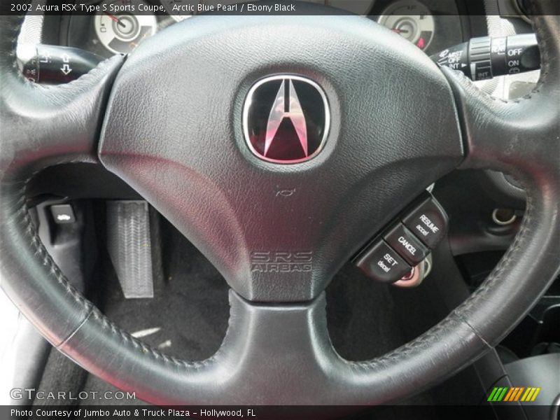 Arctic Blue Pearl / Ebony Black 2002 Acura RSX Type S Sports Coupe