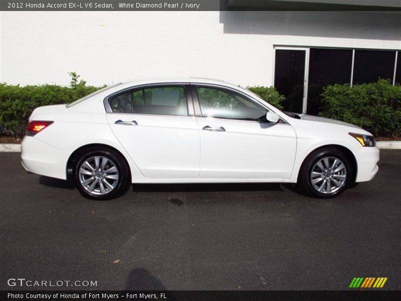 White Diamond Pearl / Ivory 2012 Honda Accord EX-L V6 Sedan