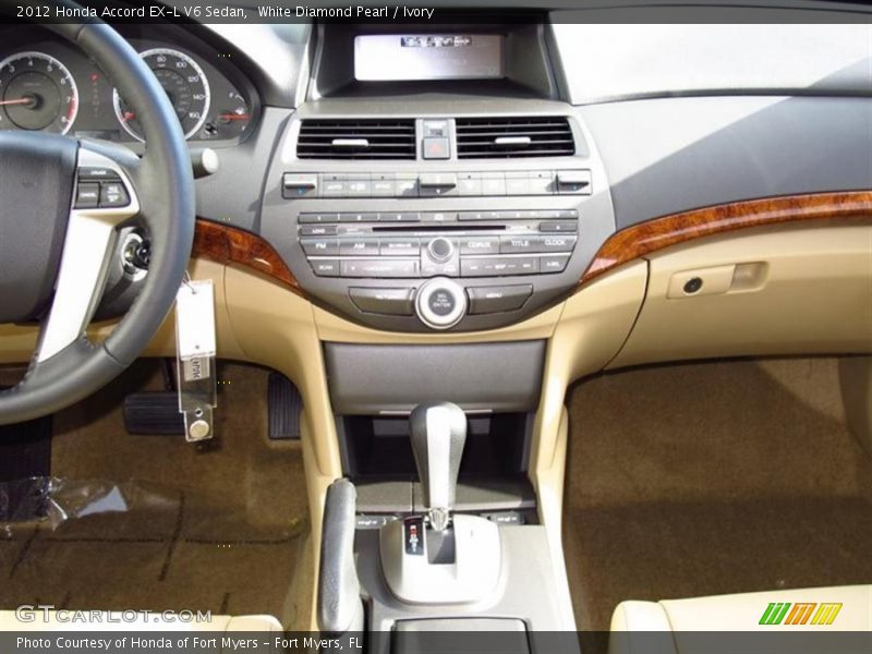 White Diamond Pearl / Ivory 2012 Honda Accord EX-L V6 Sedan