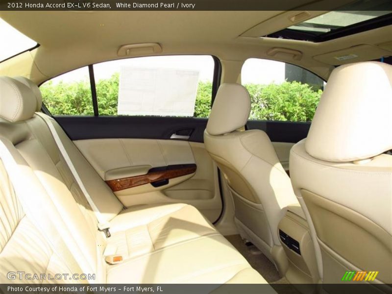 White Diamond Pearl / Ivory 2012 Honda Accord EX-L V6 Sedan