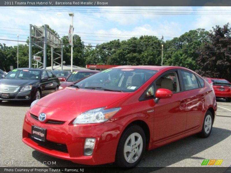 Barcelona Red Metallic / Bisque 2011 Toyota Prius Hybrid IV