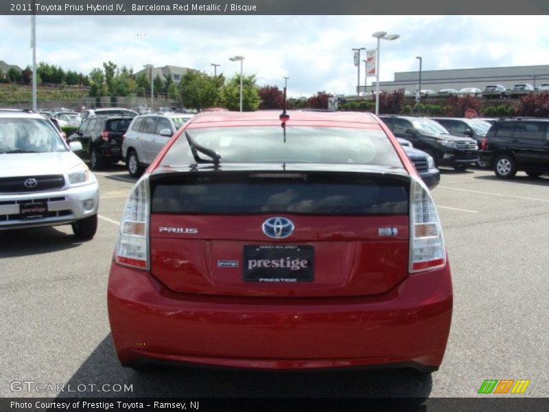 Barcelona Red Metallic / Bisque 2011 Toyota Prius Hybrid IV