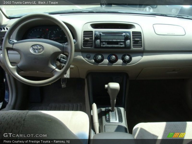 Black / Taupe 2002 Toyota Camry LE