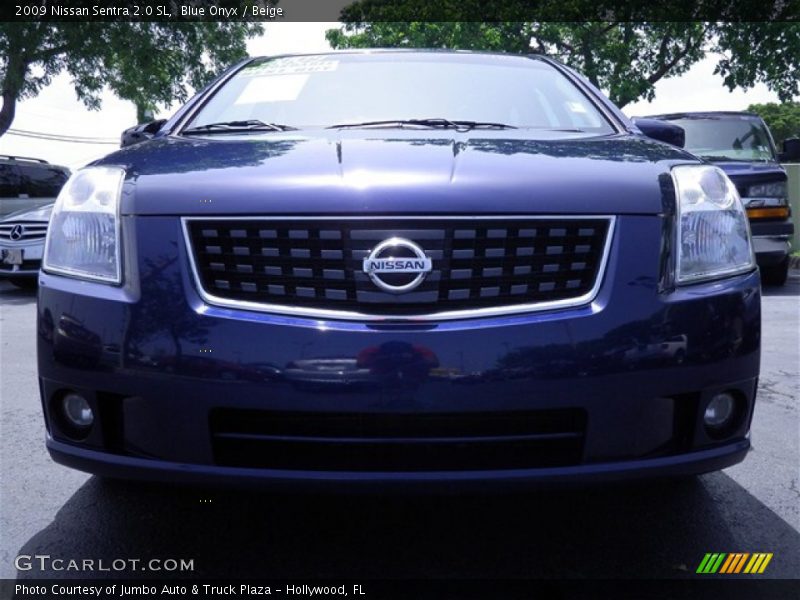 Blue Onyx / Beige 2009 Nissan Sentra 2.0 SL