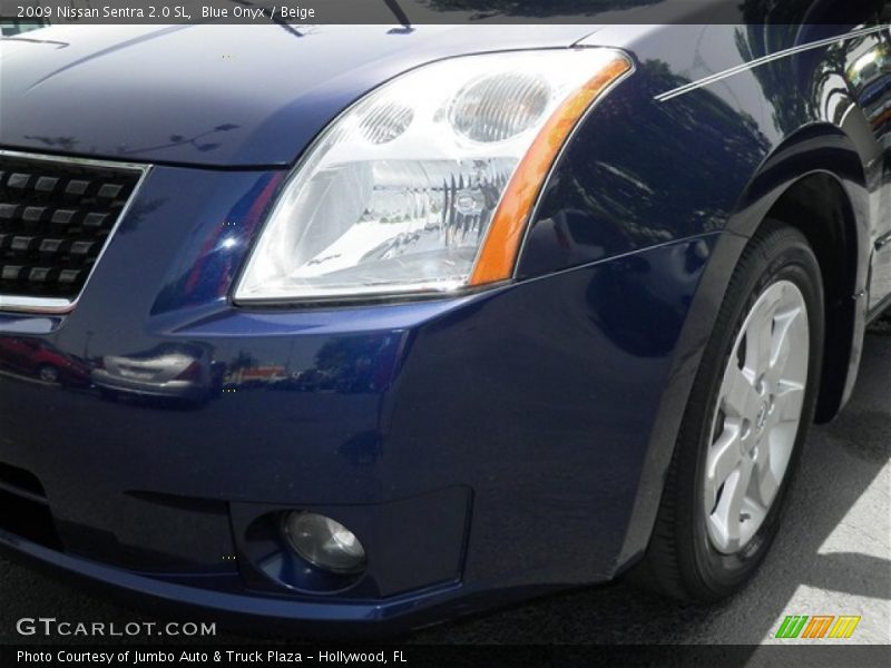 Blue Onyx / Beige 2009 Nissan Sentra 2.0 SL