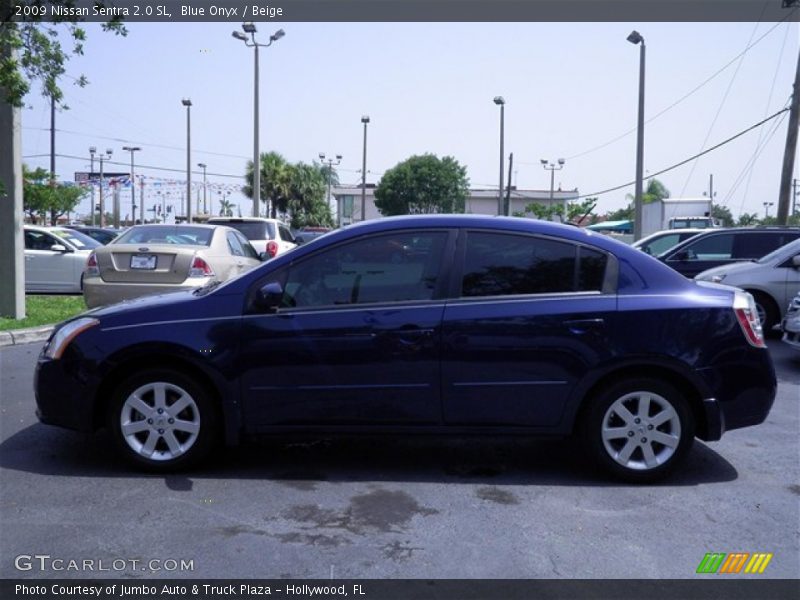 Blue Onyx / Beige 2009 Nissan Sentra 2.0 SL