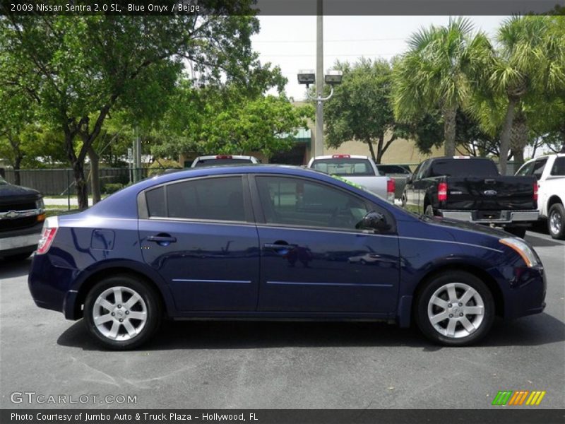 Blue Onyx / Beige 2009 Nissan Sentra 2.0 SL