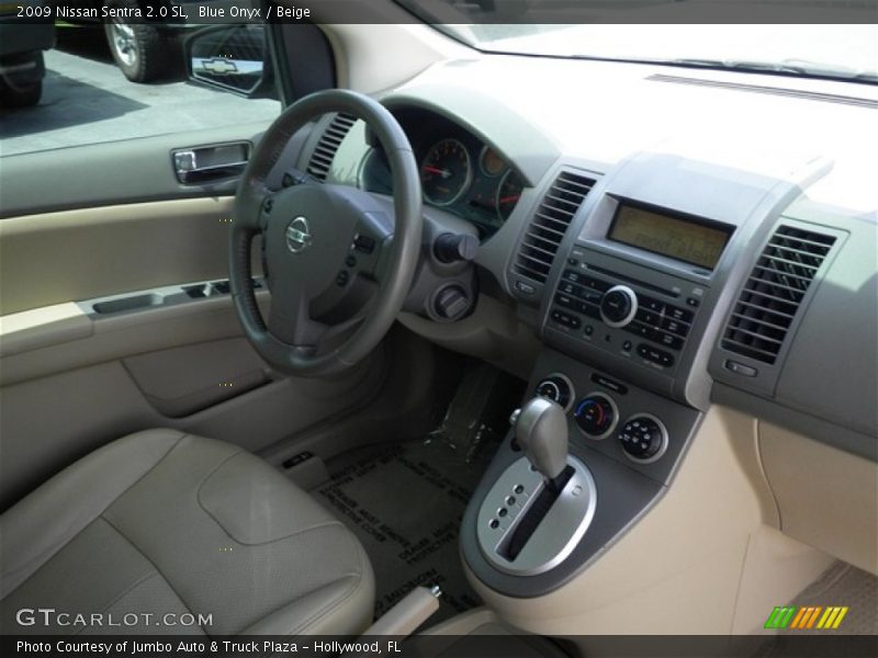 Blue Onyx / Beige 2009 Nissan Sentra 2.0 SL