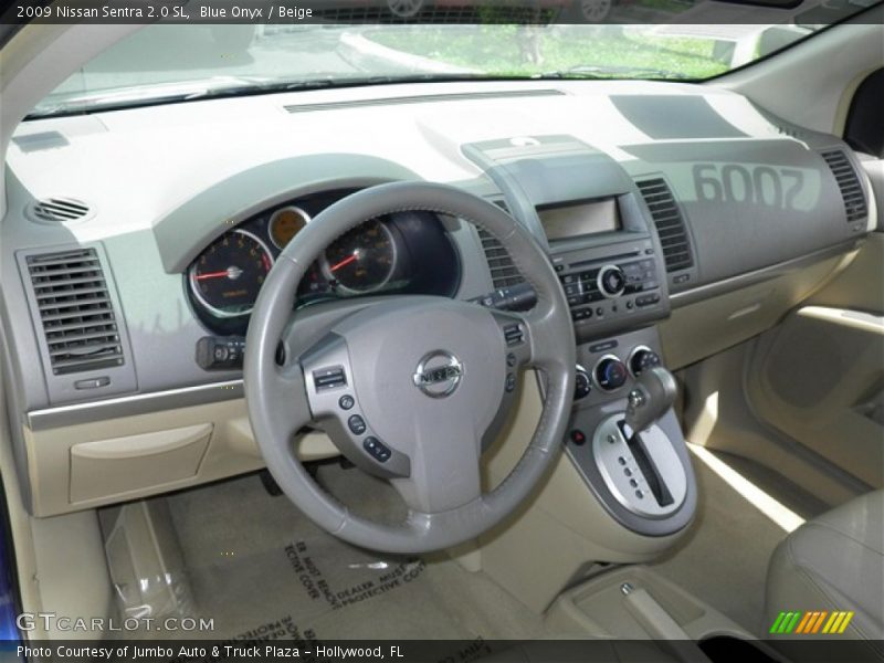 Blue Onyx / Beige 2009 Nissan Sentra 2.0 SL