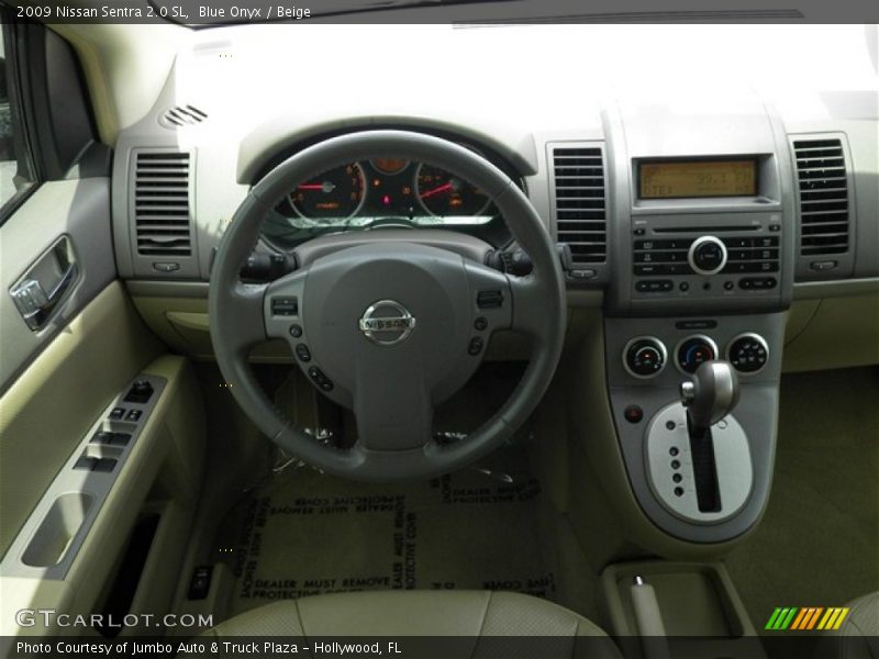 Blue Onyx / Beige 2009 Nissan Sentra 2.0 SL