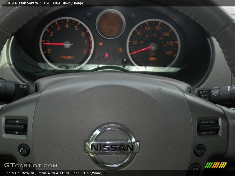 Blue Onyx / Beige 2009 Nissan Sentra 2.0 SL