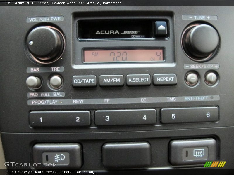Cayman White Pearl Metallic / Parchment 1998 Acura RL 3.5 Sedan