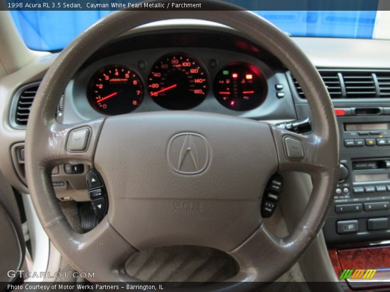 Cayman White Pearl Metallic / Parchment 1998 Acura RL 3.5 Sedan