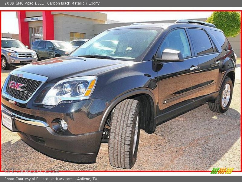 Carbon Black Metallic / Ebony 2009 GMC Acadia SLE