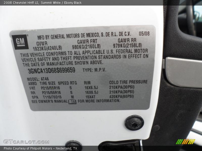 Summit White / Ebony Black 2008 Chevrolet HHR LS