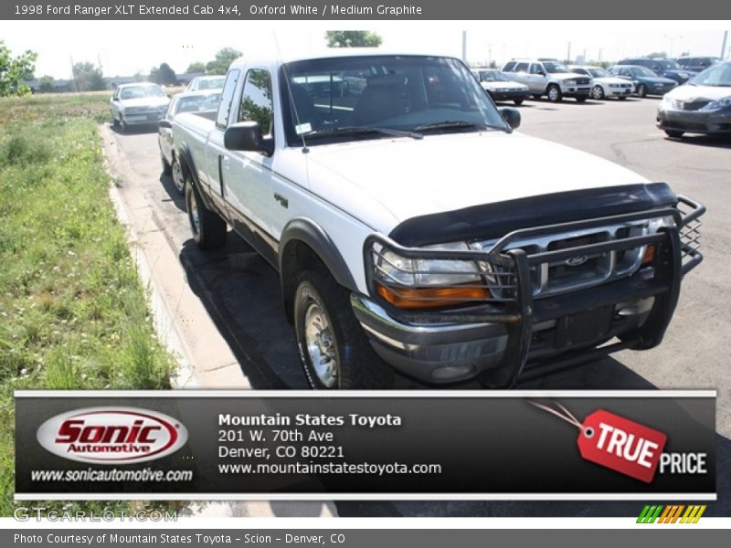 Oxford White / Medium Graphite 1998 Ford Ranger XLT Extended Cab 4x4