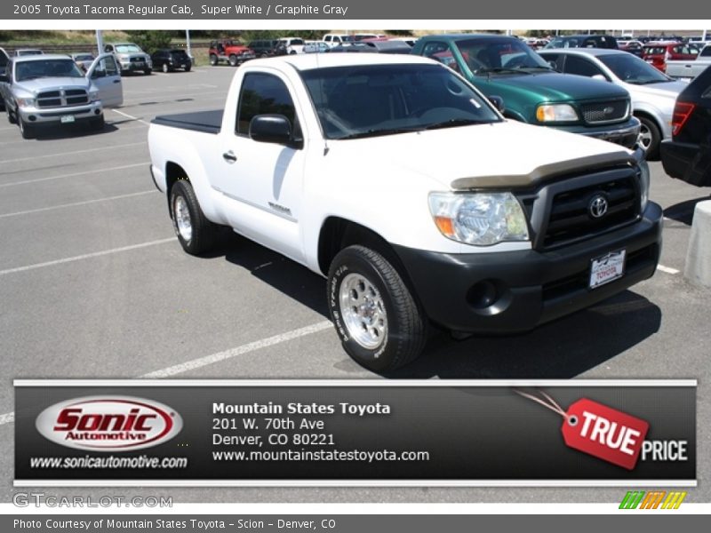 Super White / Graphite Gray 2005 Toyota Tacoma Regular Cab