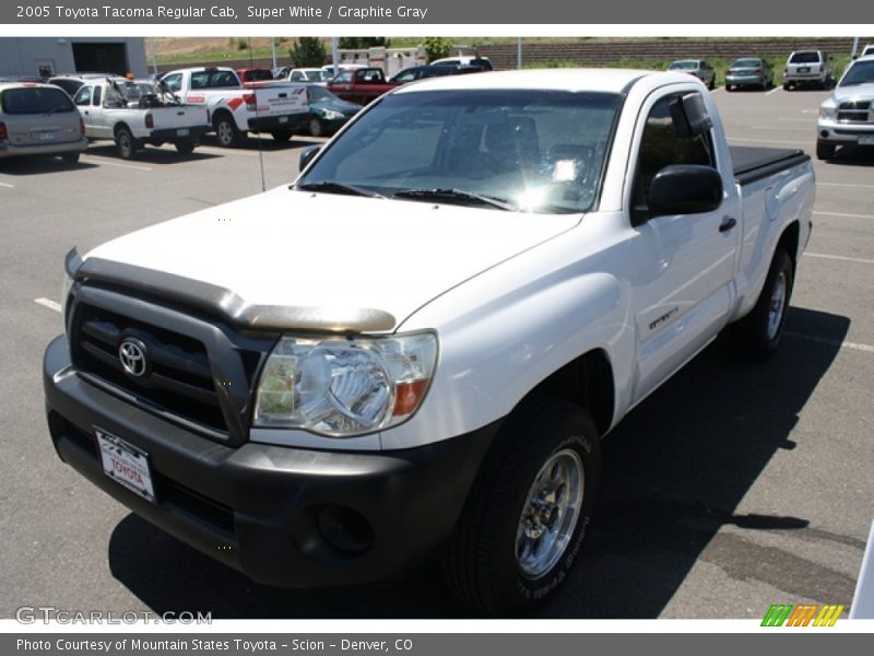 Super White / Graphite Gray 2005 Toyota Tacoma Regular Cab