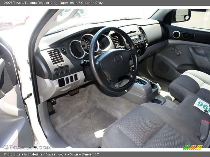 Super White / Graphite Gray 2005 Toyota Tacoma Regular Cab