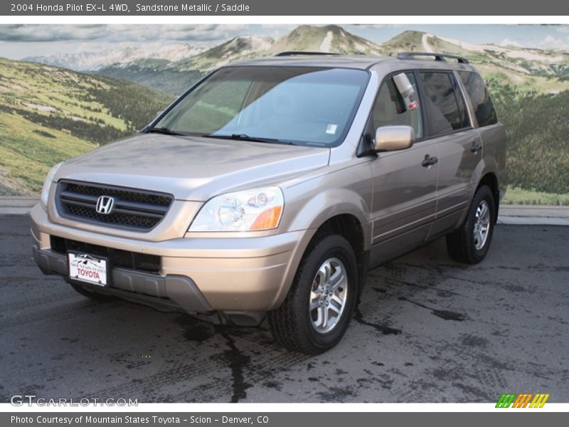 Sandstone Metallic / Saddle 2004 Honda Pilot EX-L 4WD