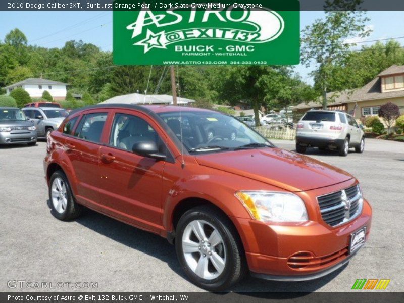 Sunburst Orange Pearl / Dark Slate Gray/Medium Graystone 2010 Dodge Caliber SXT