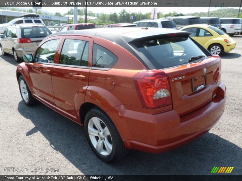 Sunburst Orange Pearl / Dark Slate Gray/Medium Graystone 2010 Dodge Caliber SXT