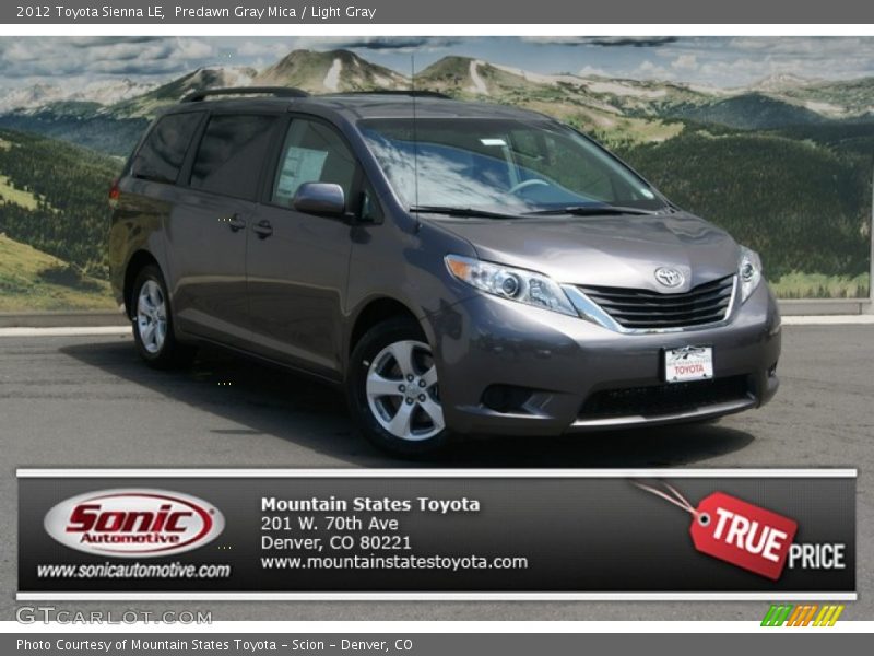 Predawn Gray Mica / Light Gray 2012 Toyota Sienna LE