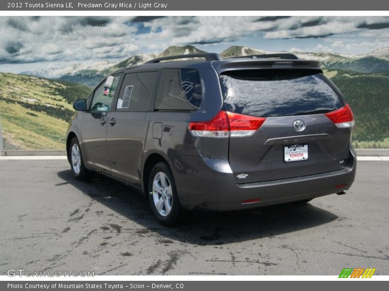 Predawn Gray Mica / Light Gray 2012 Toyota Sienna LE