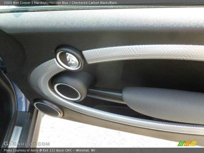 Horizon Blue / Checkered Carbon Black/Black 2009 Mini Cooper S Hardtop