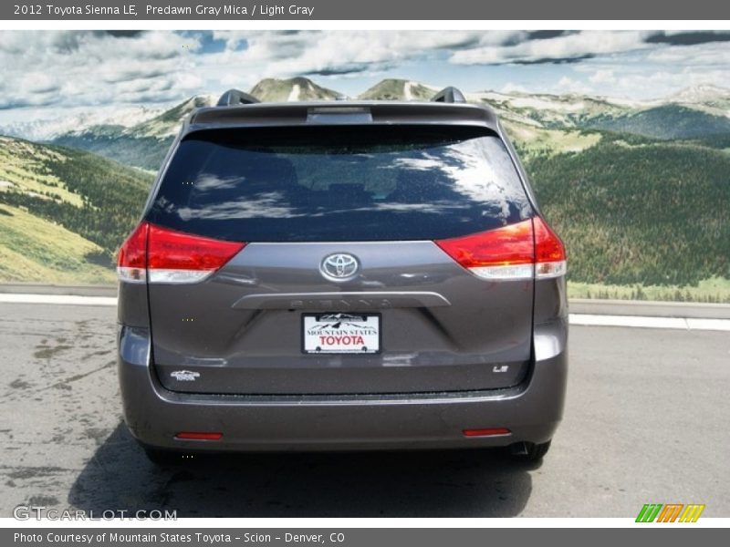 Predawn Gray Mica / Light Gray 2012 Toyota Sienna LE