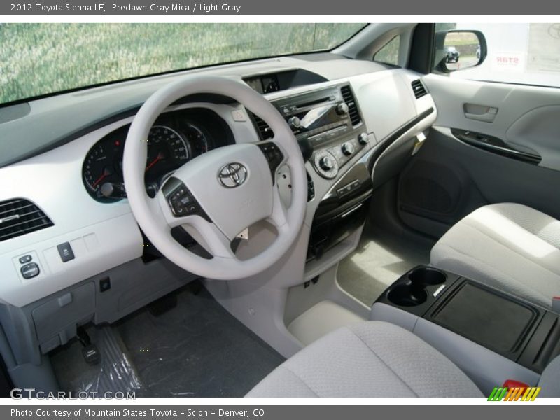 Light Gray Interior - 2012 Sienna LE 