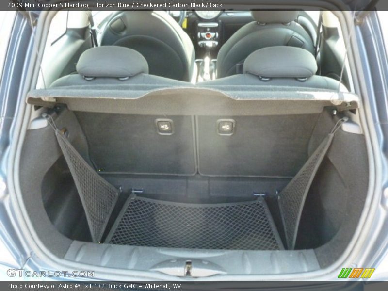 Horizon Blue / Checkered Carbon Black/Black 2009 Mini Cooper S Hardtop