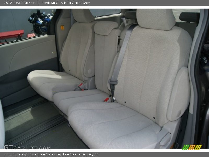 Rear Seat of 2012 Sienna LE