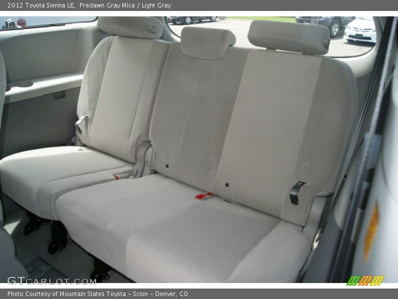 Rear Seat of 2012 Sienna LE