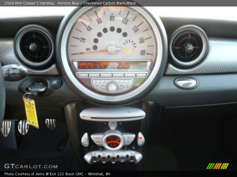 Horizon Blue / Checkered Carbon Black/Black 2009 Mini Cooper S Hardtop