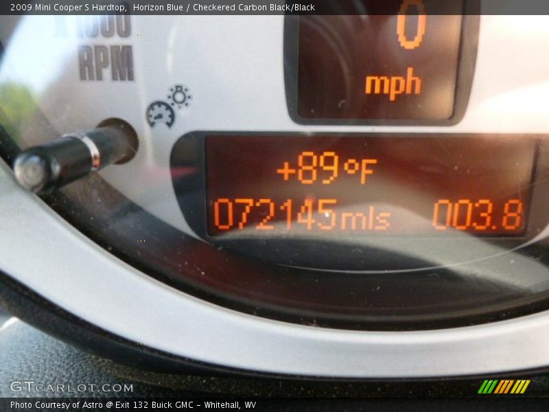 Horizon Blue / Checkered Carbon Black/Black 2009 Mini Cooper S Hardtop