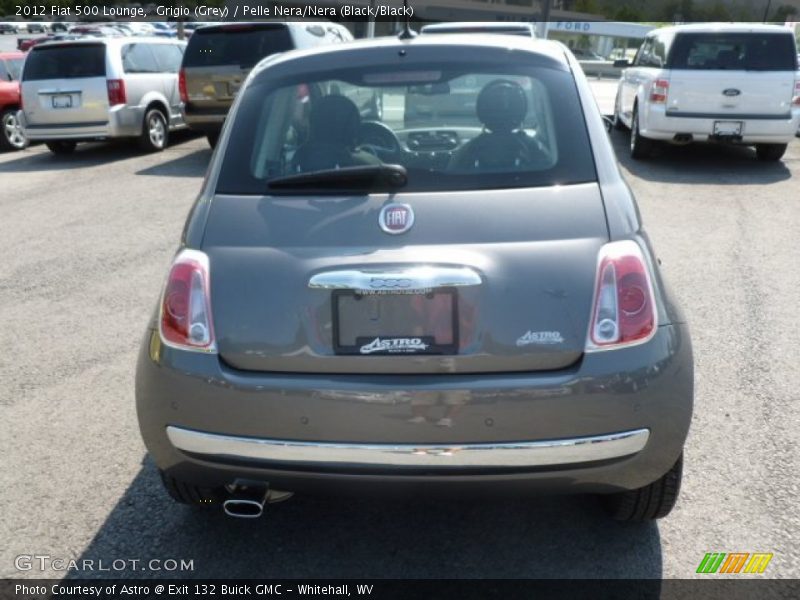 Grigio (Grey) / Pelle Nera/Nera (Black/Black) 2012 Fiat 500 Lounge