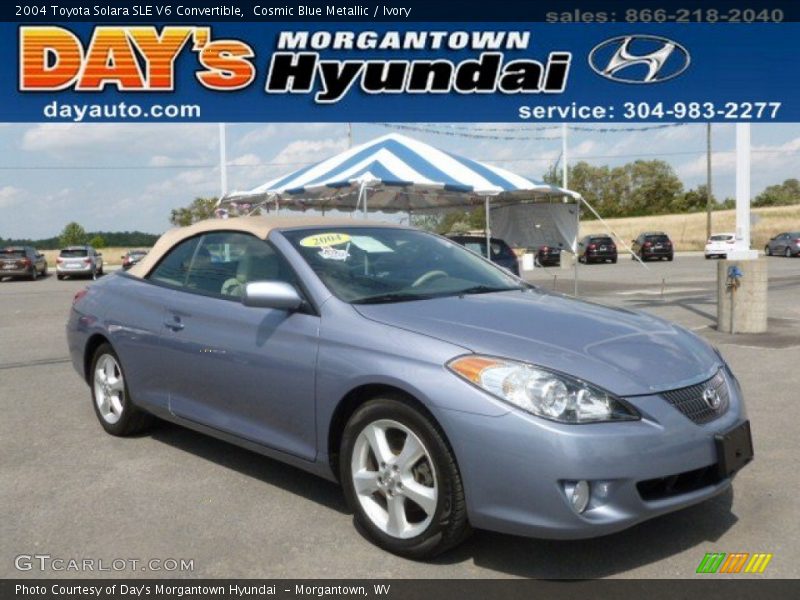 Cosmic Blue Metallic / Ivory 2004 Toyota Solara SLE V6 Convertible