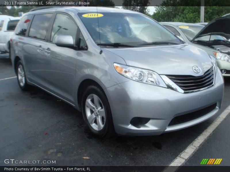 Silver Sky Metallic / Bisque 2011 Toyota Sienna LE