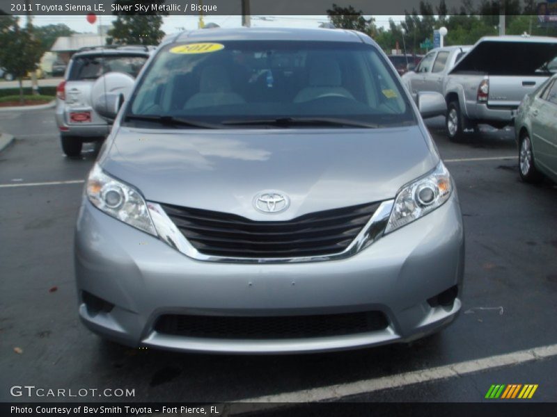 Silver Sky Metallic / Bisque 2011 Toyota Sienna LE