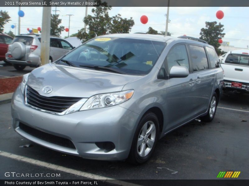 Silver Sky Metallic / Bisque 2011 Toyota Sienna LE