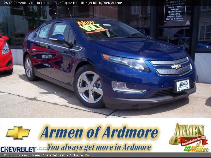 Blue Topaz Metallic / Jet Black/Dark Accents 2012 Chevrolet Volt Hatchback